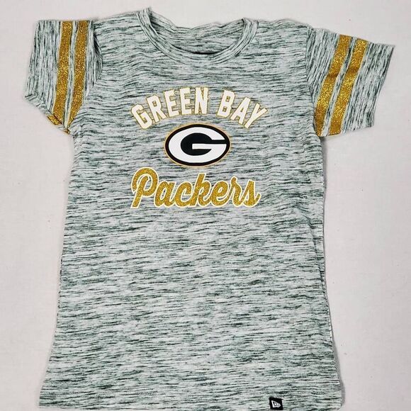 NFL Teams Girls Youth XL Gray Greenbay Packers T-shirt - Picture 1 of 7